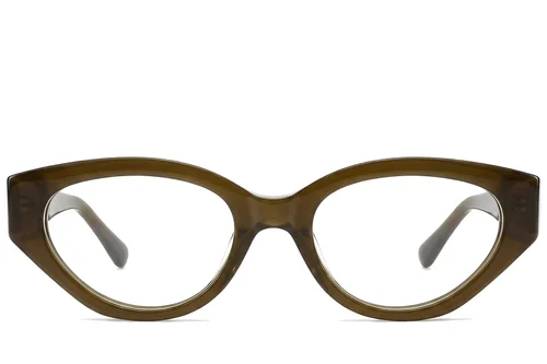 Lunettes en acétate vert papillon #BS522-0452