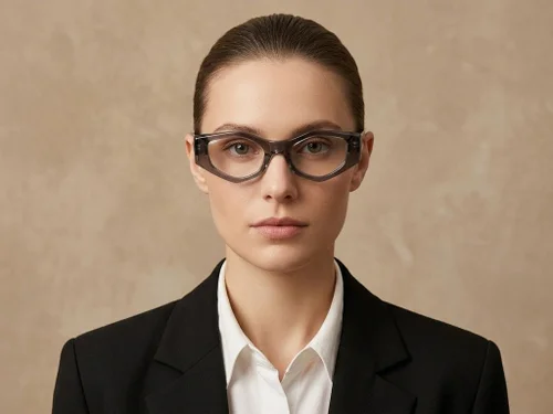 Lunettes en acétate gris géométrique #BS522-0456