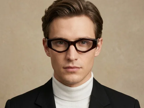 Lunettes géométriques en acétate brun #BS522-0457