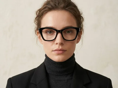 Lunettes papillon en acétate noir #BS522-0465