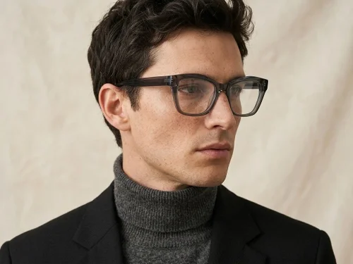 Lunettes en acétate gris papillon #BS522-0468