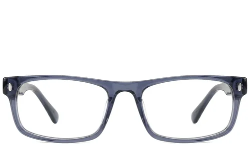 Lunettes rectangulaires en acétate bleu #BS522-0472