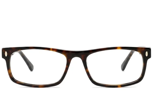 Lunettes rectangulaires en acétate écaille de tortue #BS522-0473