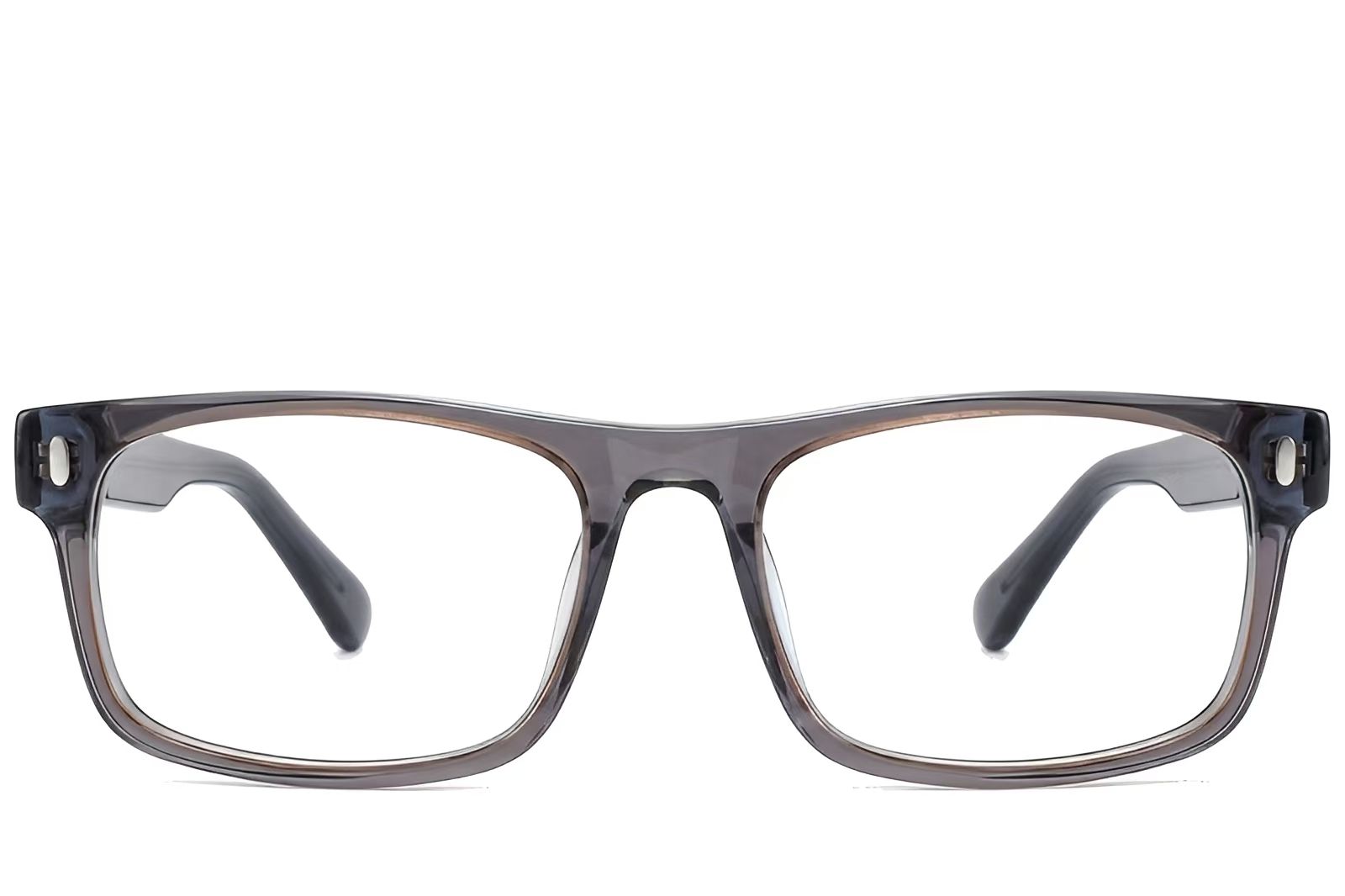 Lunettes rectangulaires en acétate gris #BS522-0474