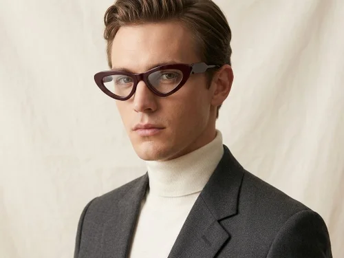 Lunettes papillon en acétate brun #BS522-0476