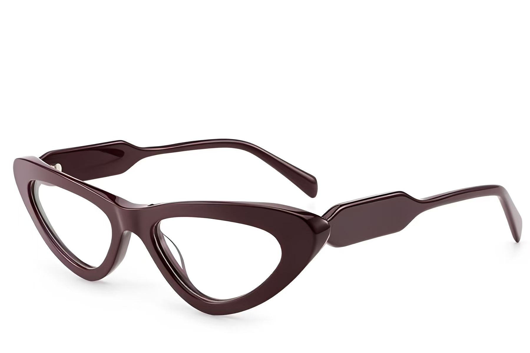 Occhiali in acetato marrone farfalla #BS522-0476