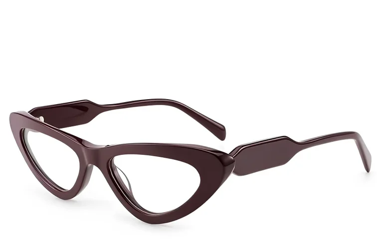 Occhiali in acetato marrone farfalla #BS522-0476
