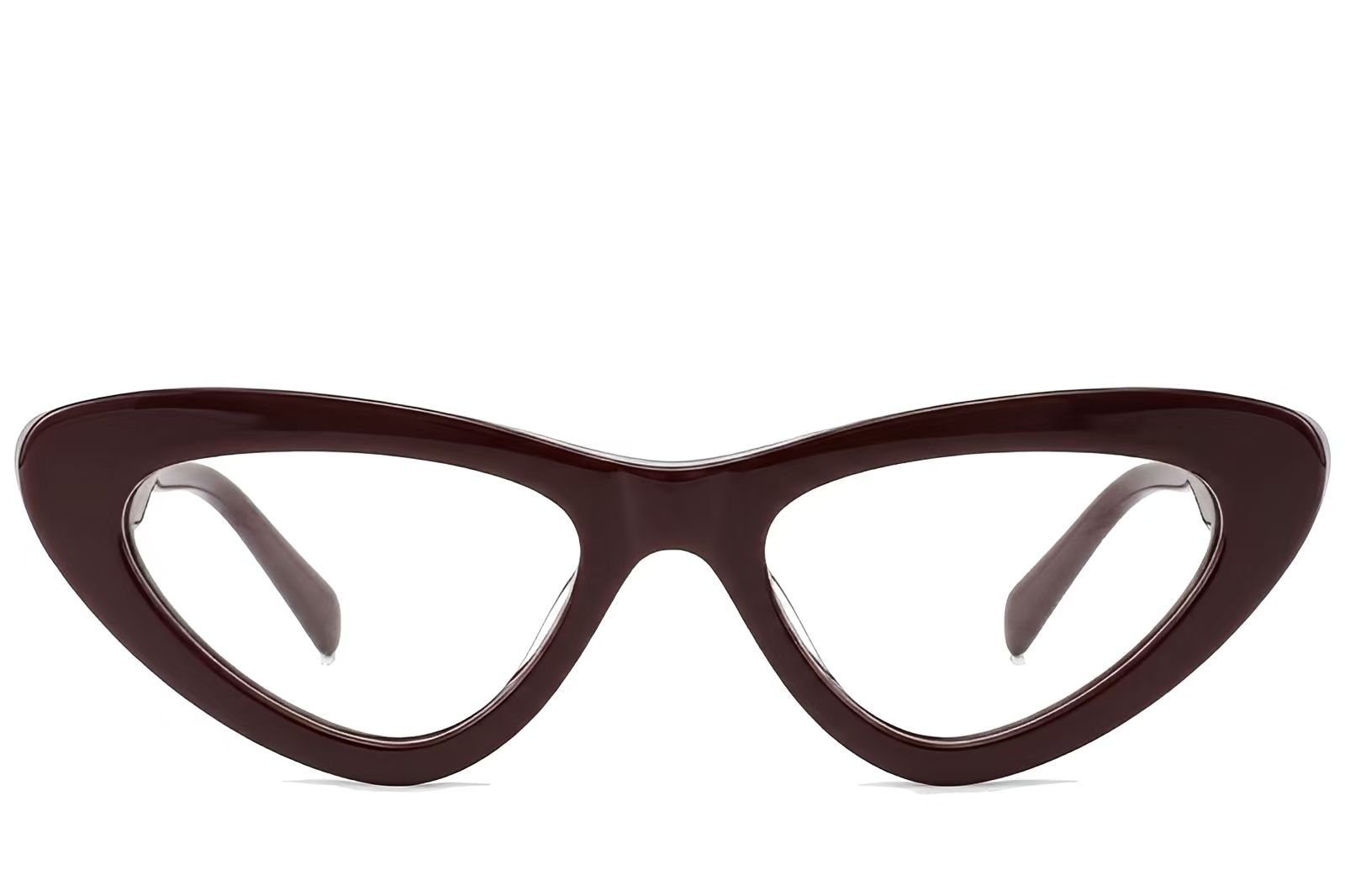 Occhiali in acetato marrone farfalla #BS522-0476