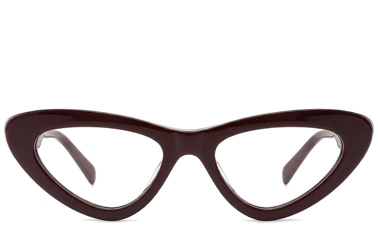 Occhiali in acetato marrone farfalla #BS522-0476