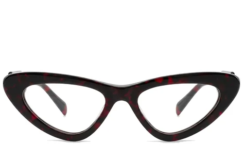 Lunettes papillon en acétate rouge #BS522-0477