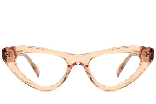 Lunettes papillon en acétate jaune #BS522-0479