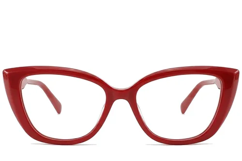 Lunettes papillon en acétate rouge #BS522-0480