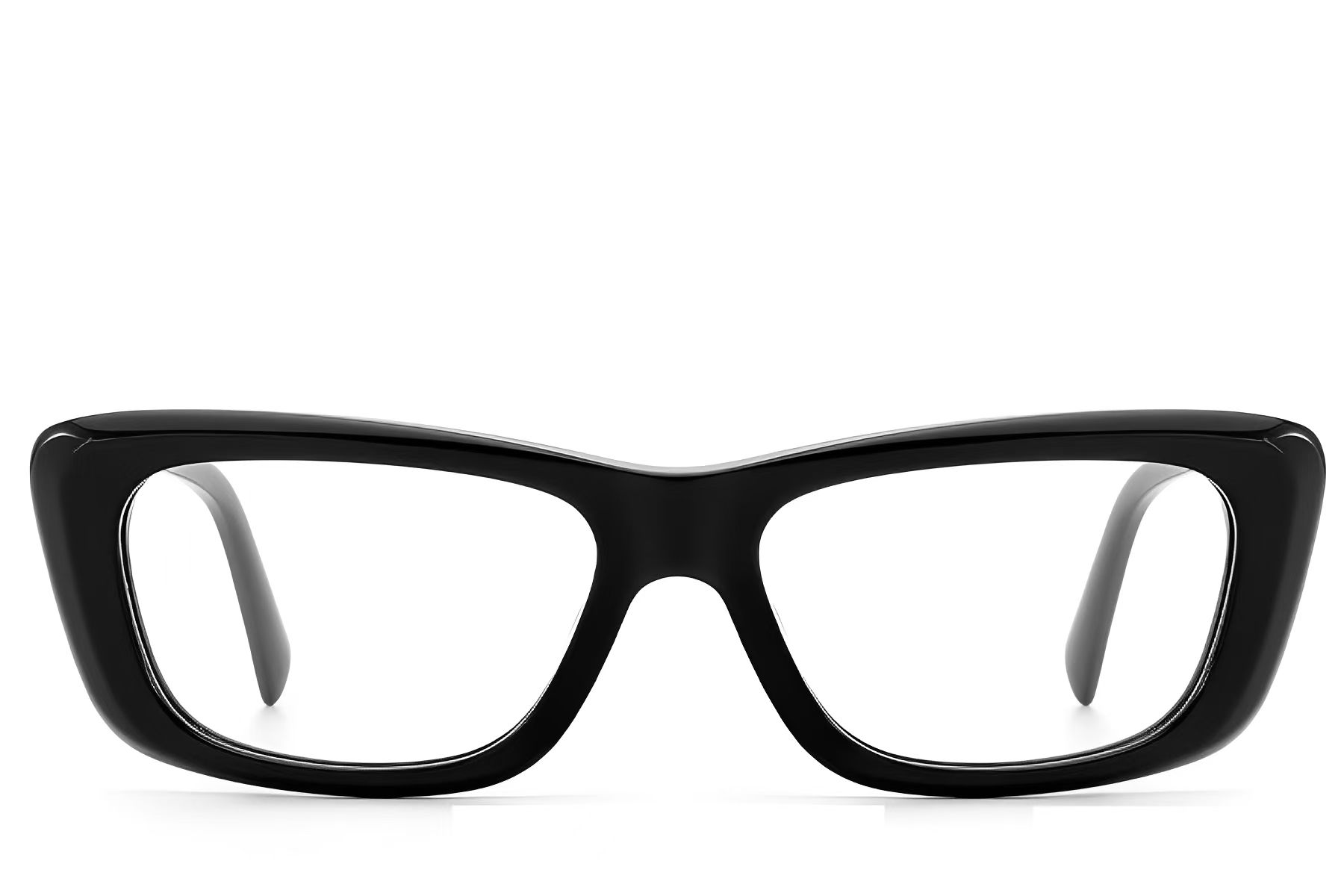 Lunettes rectangulaires en acétate noir #BS522-0481