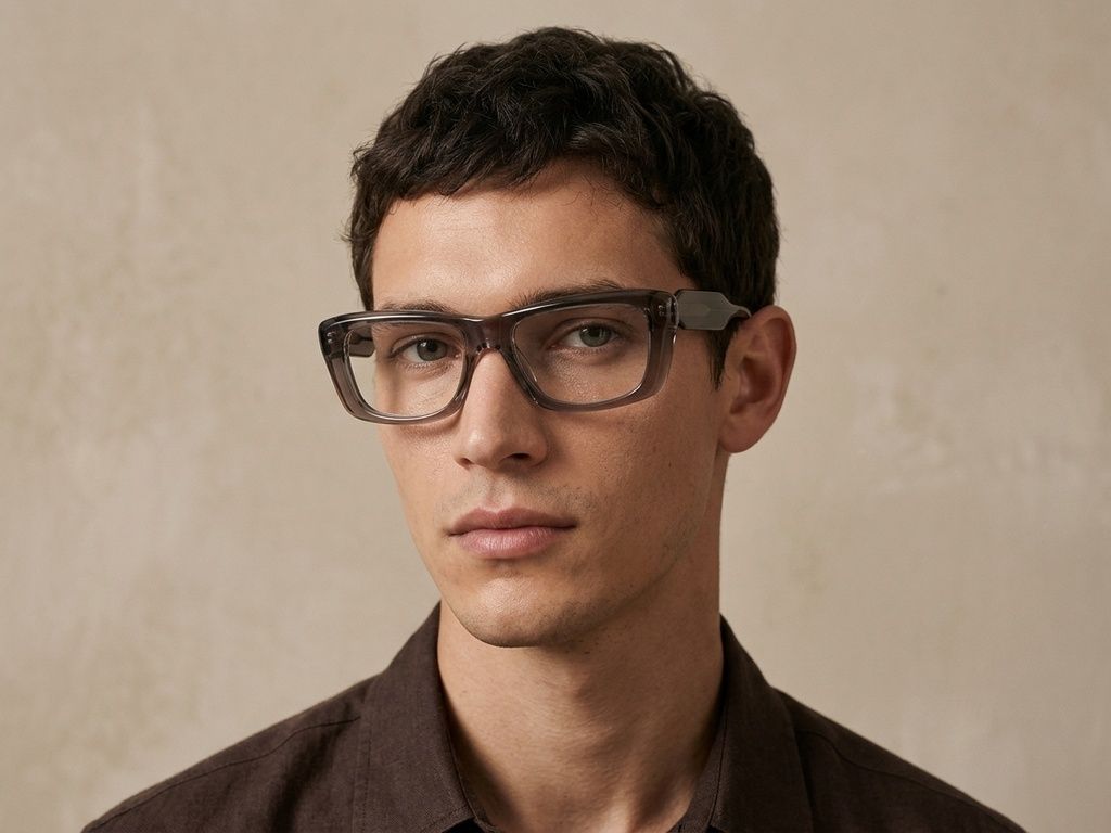 Bicchieri rettangolari in acetato grigio #BS522-0483