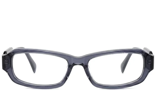 Lunettes rectangulaires en acétate bleu #BS522-0486