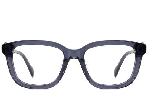 Lunettes rectangulaires en acétate bleu #BS522-0491