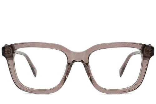 Lunettes rectangulaires en acétate brun #BS522-0493