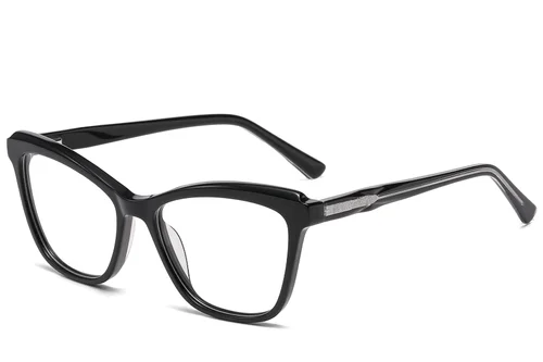 Lunettes papillon en acétate noir #BS522-0494