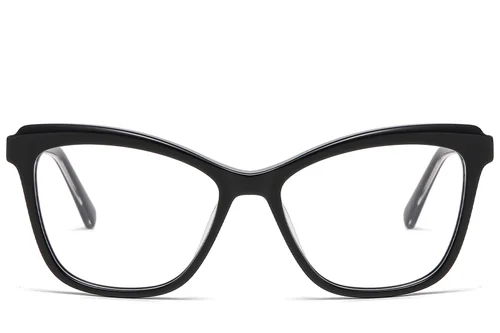 Lunettes papillon en acétate noir #BS522-0494