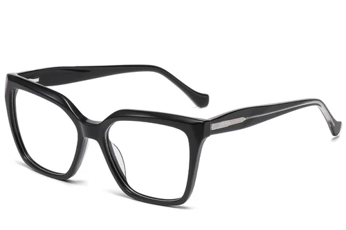 Lunettes papillon en acétate noir #BS522-0506