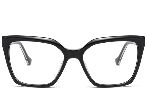 Lunettes papillon en acétate noir #BS522-0506
