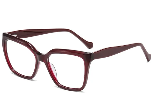 Lunettes papillon en acétate rouge #BS522-0510