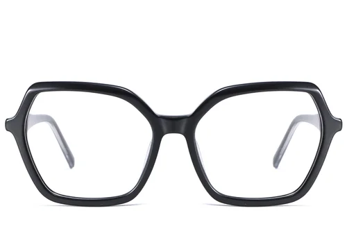 Lunettes papillon en acétate noir #BS522-0512