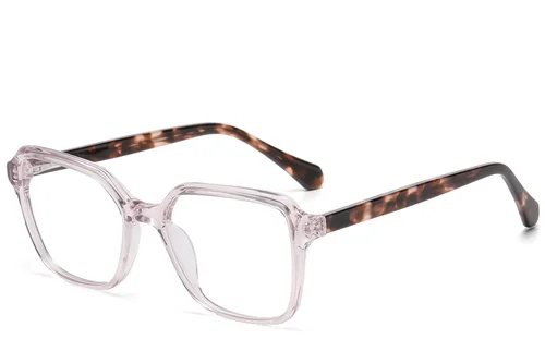 Lunettes rectangulaires en acétate rose #BS522-0522