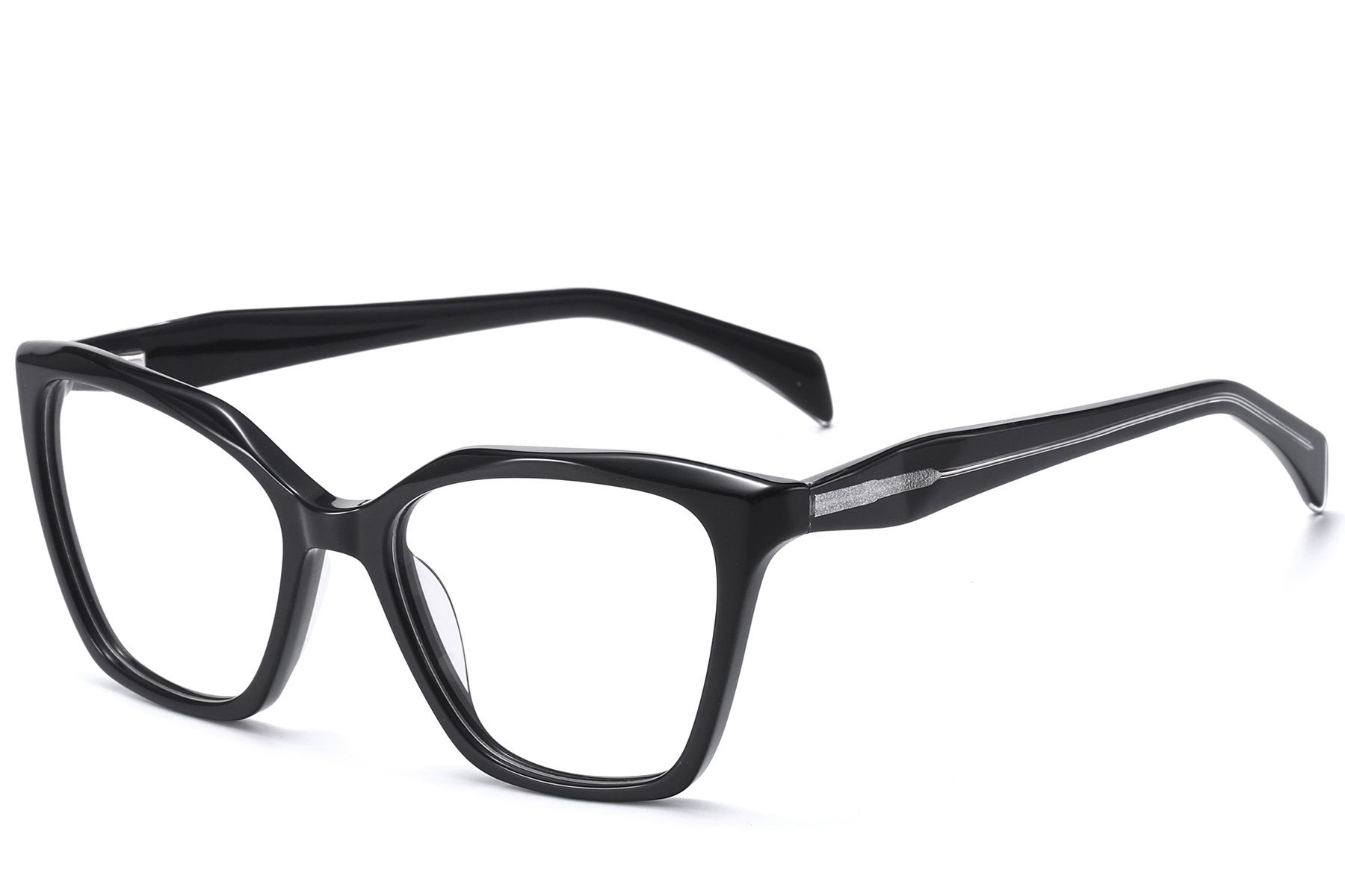 Occhiali in acetato nero con motivo a farfalla #BS522-0524