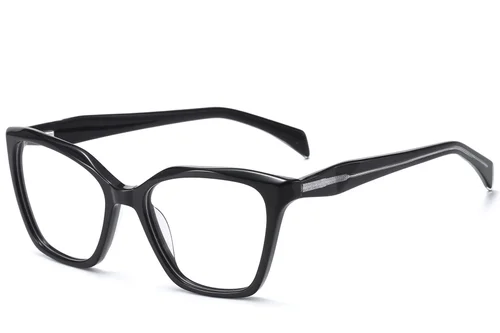 Lunettes papillon en acétate noir #BS522-0524