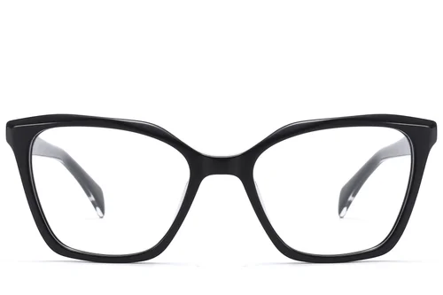 Lunettes papillon en acétate noir #BS522-0524