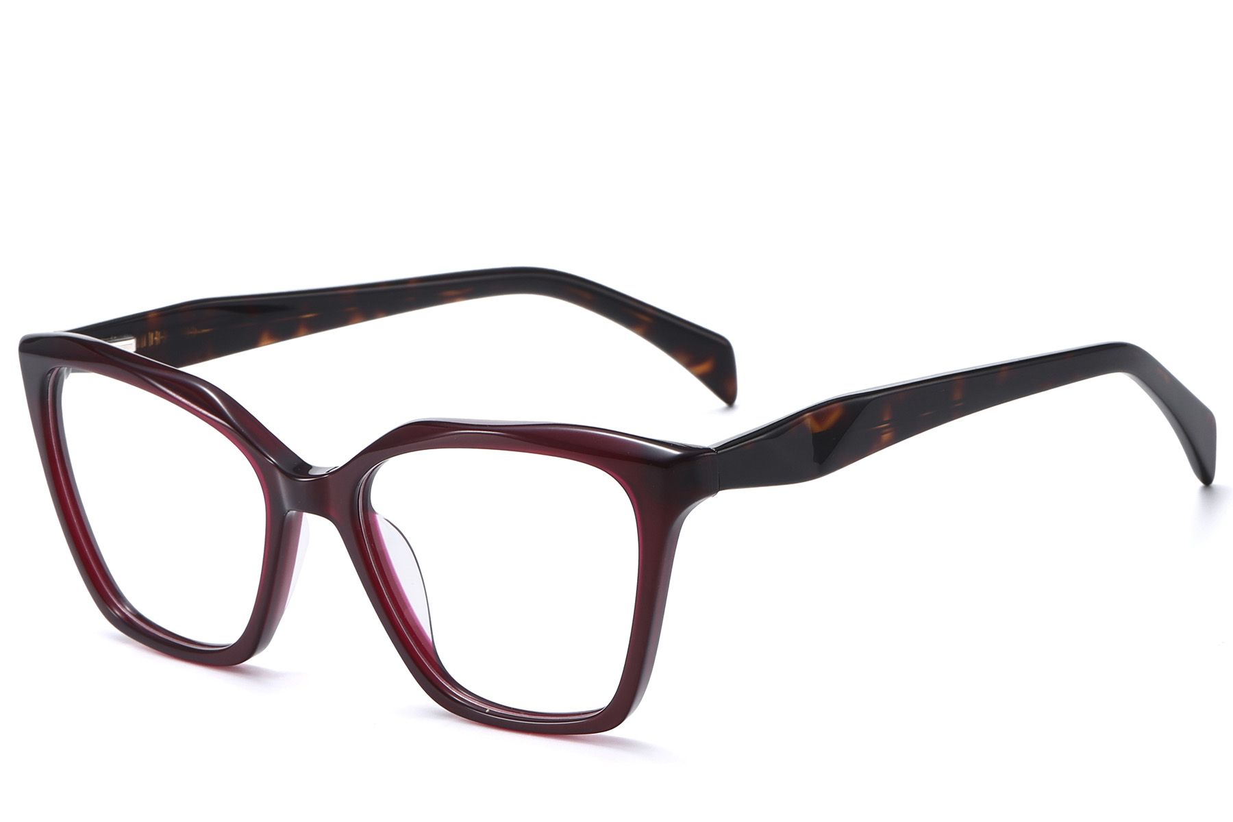 Occhiali in acetato rosso farfalla #BS522-0528