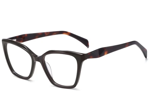 Lunettes papillon en acétate brun #BS522-0529