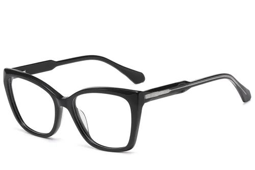 Lunettes papillon en acétate noir #BS522-0530
