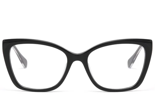 Lunettes papillon en acétate noir #BS522-0530