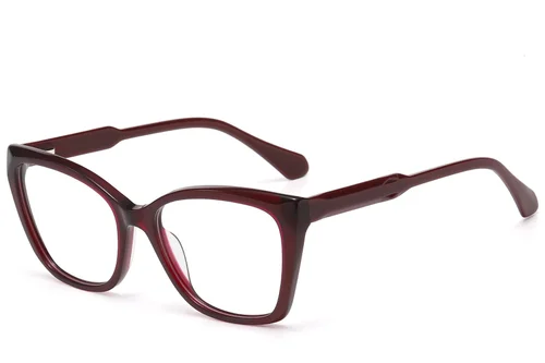 Lunettes papillon en acétate rouge #BS522-0534