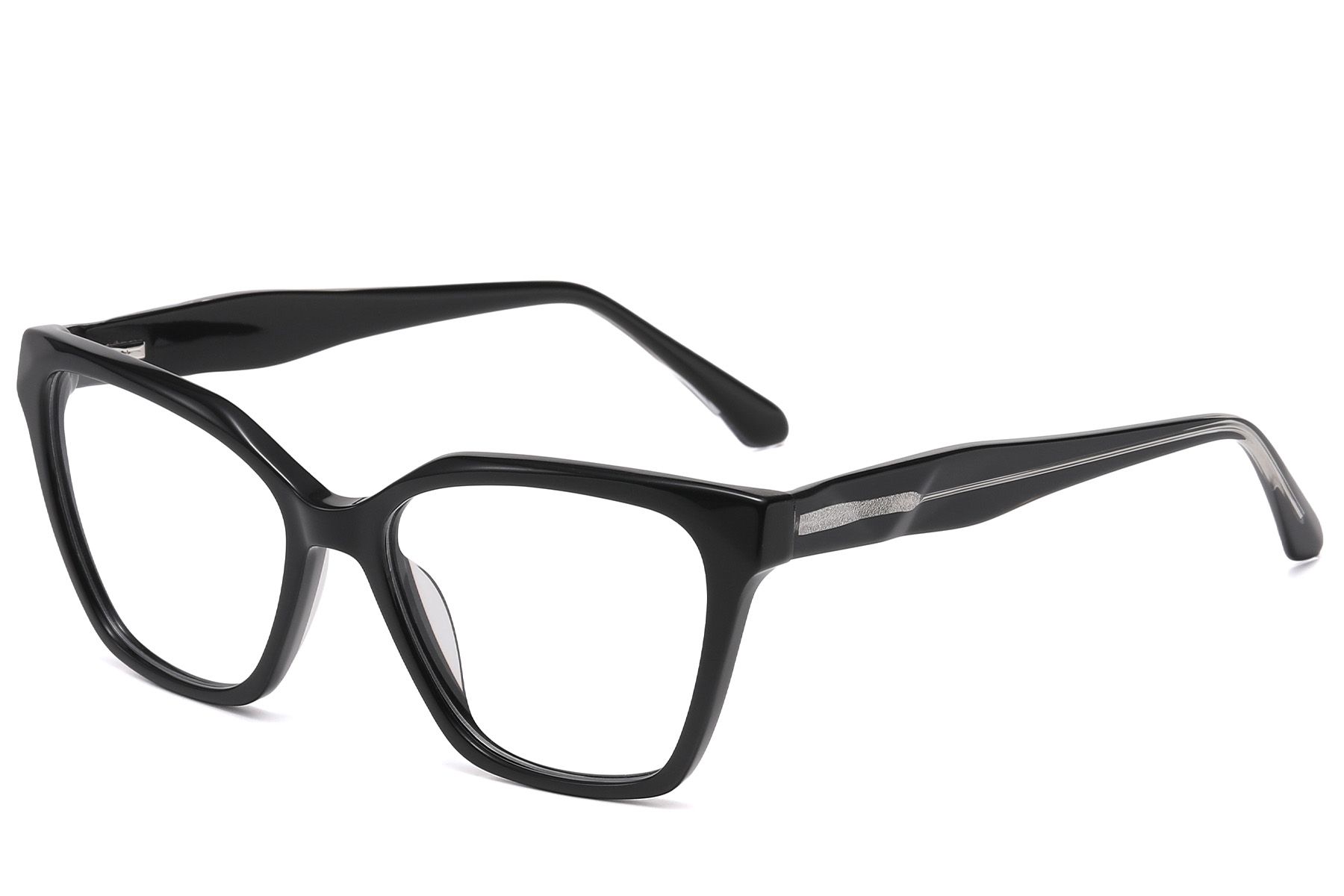 Lunettes papillon en acétate noir #BS522-0536