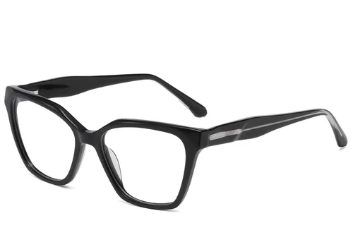 Lunettes papillon en acétate noir #BS522-0536