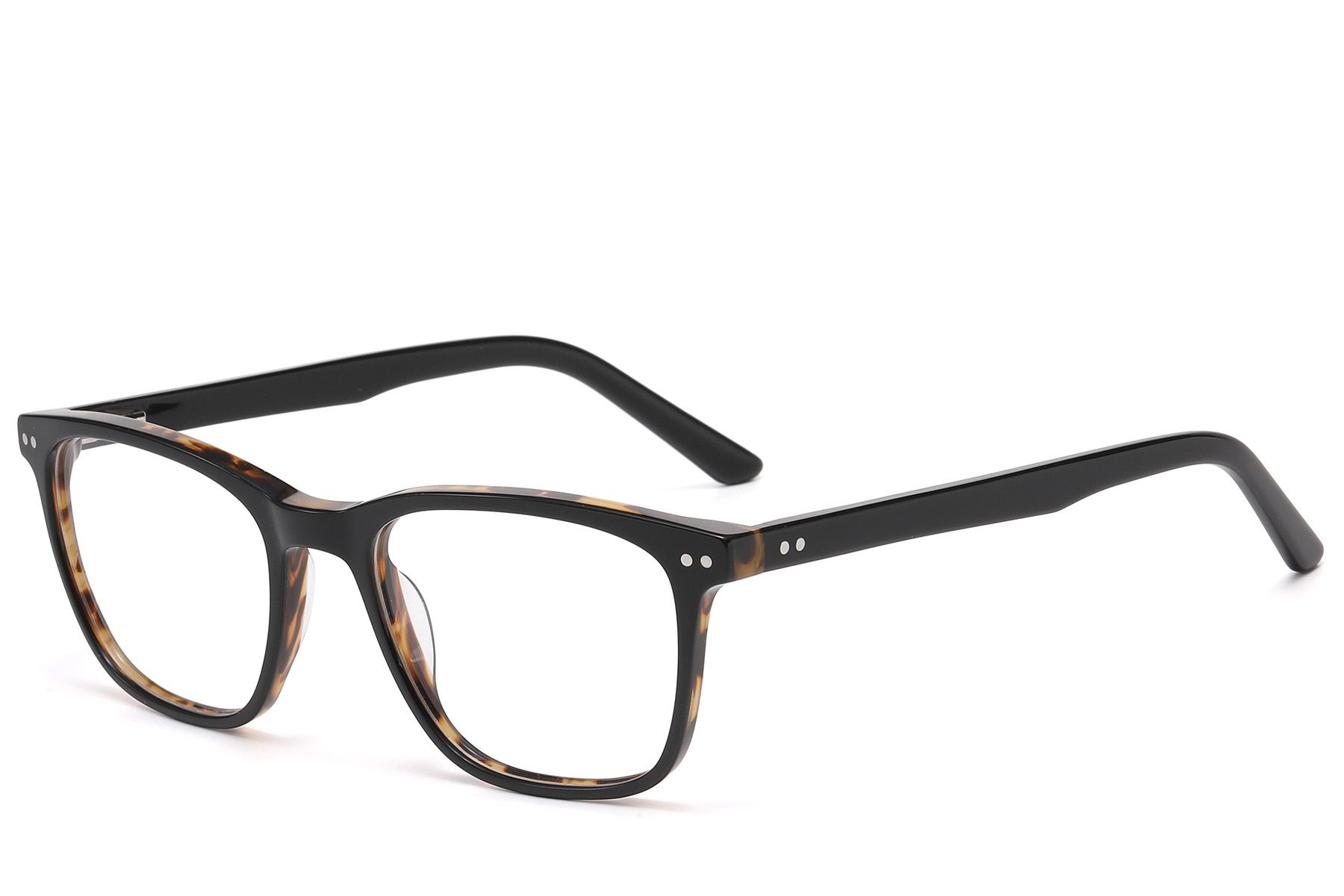 Bicchieri rettangolari in acetato nero #BS522-0544