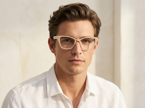 Butterfly Cream Acetate Glasses #BS522-0553