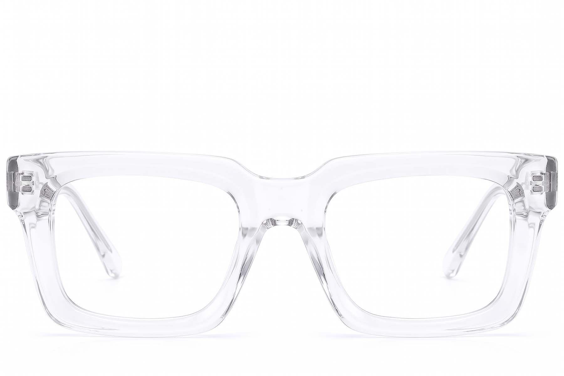 Rectangular Transparent Acetate Glasses #BS522-0573