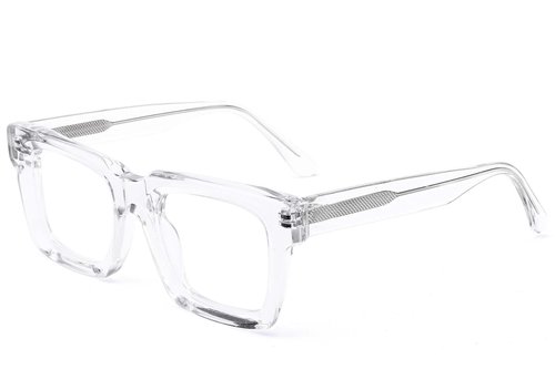 Rectangular Transparent Acetate Glasses #BS522-0573