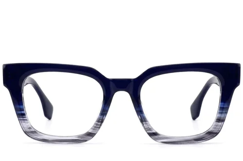 Lunettes rectangulaires en acétate bleu #BS522-0583