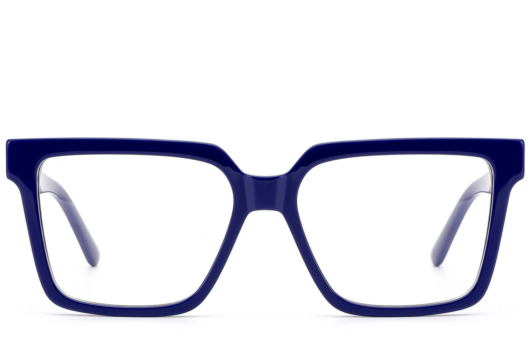 Vasos rectangulares de acetato azul #BS522-0596