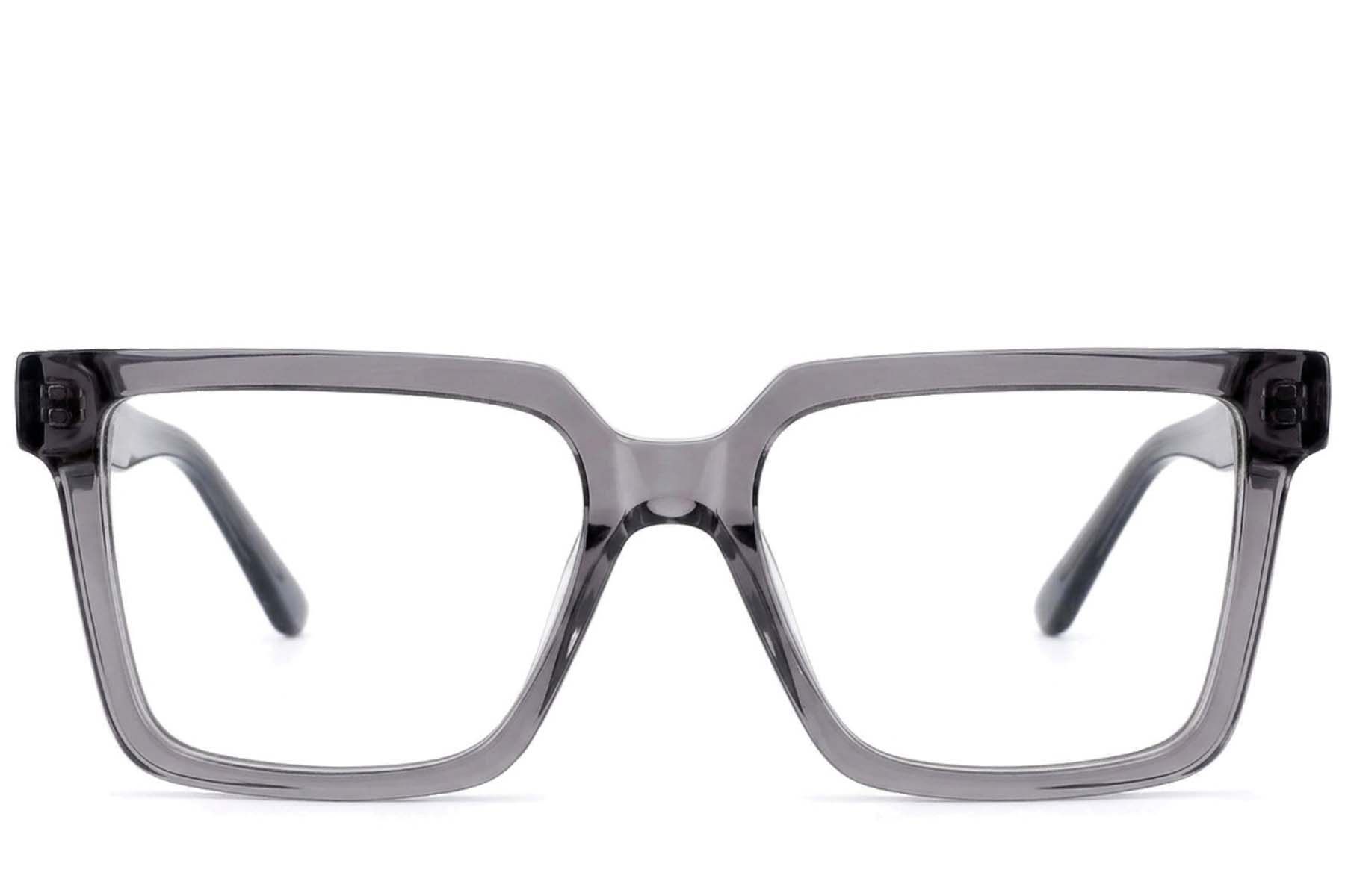 Vasos rectangulares de acetato gris #BS522-0597