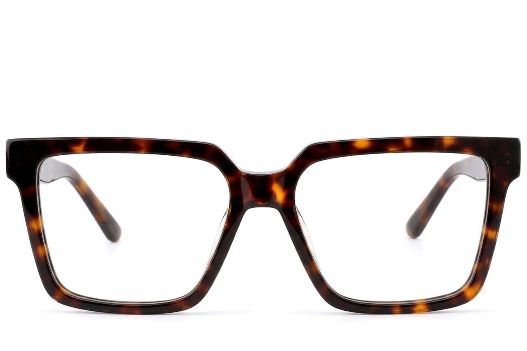 Gafas rectangulares de acetato con efecto carey #BS522-0600