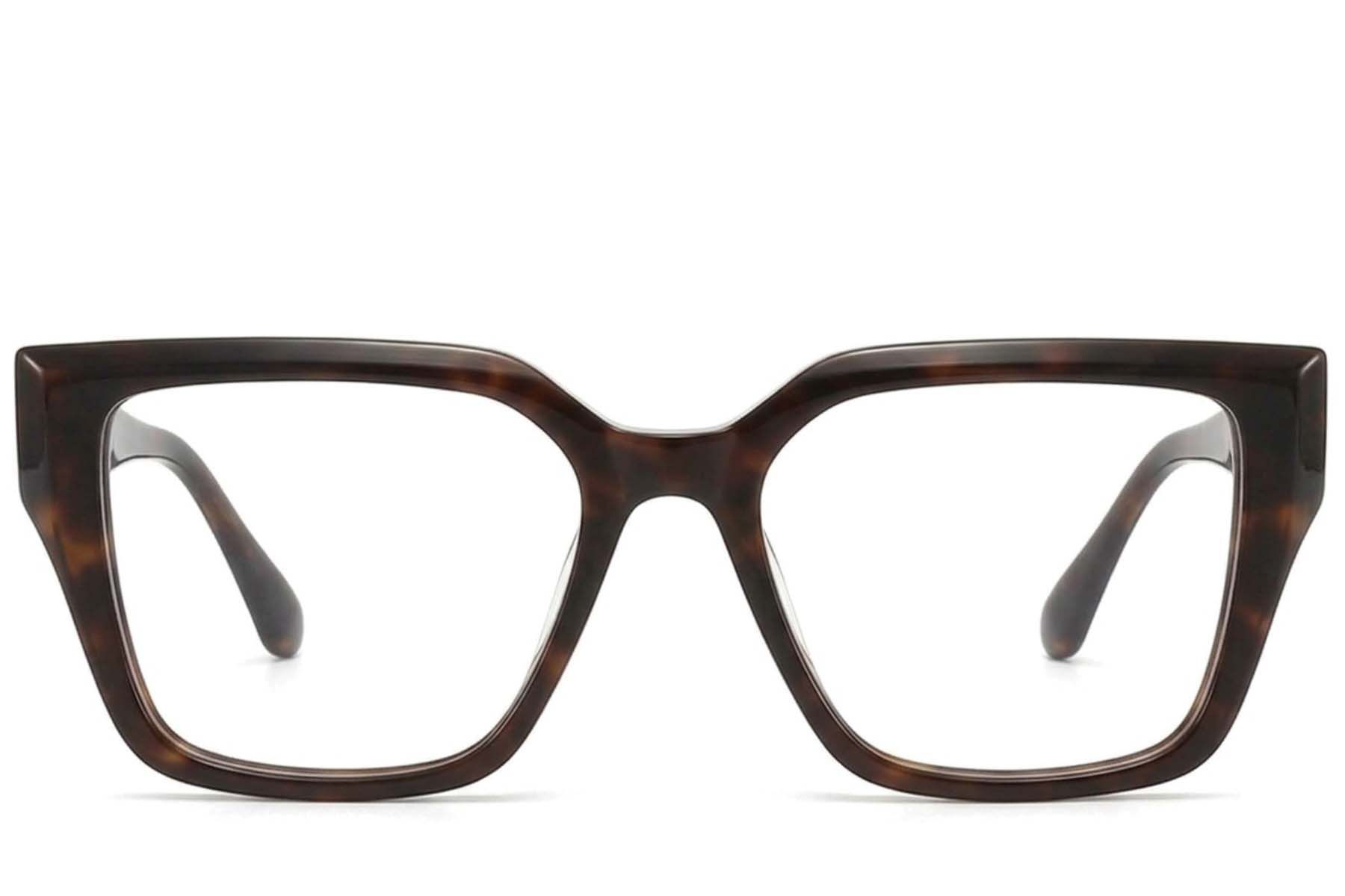 Gafas rectangulares de acetato con efecto carey #BS522-0602