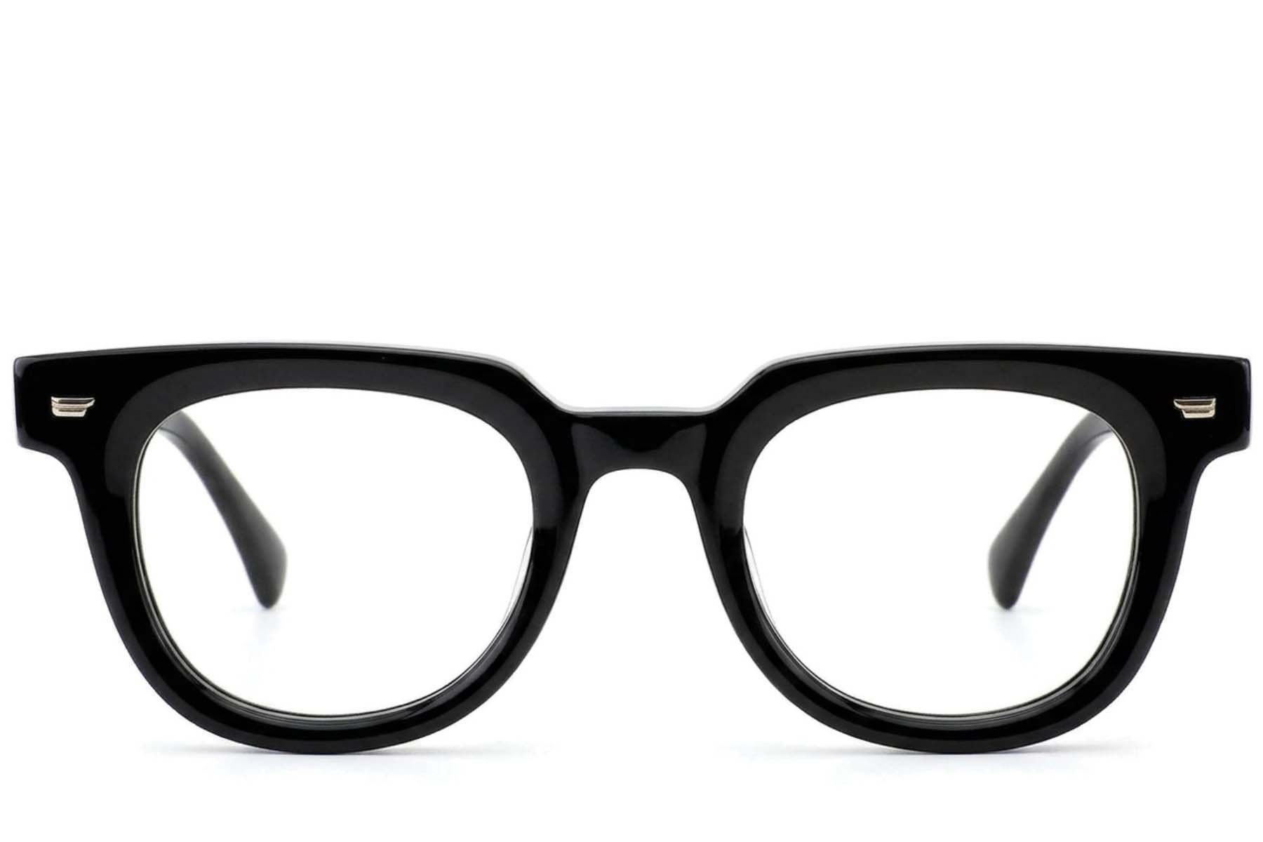 Oval Black Acetate Glasses #BS522-0613