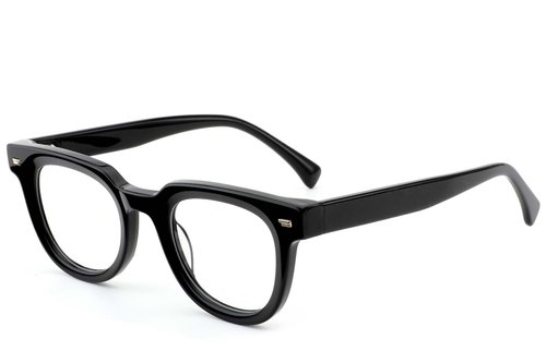 Oval Black Acetate Glasses #BS522-0613