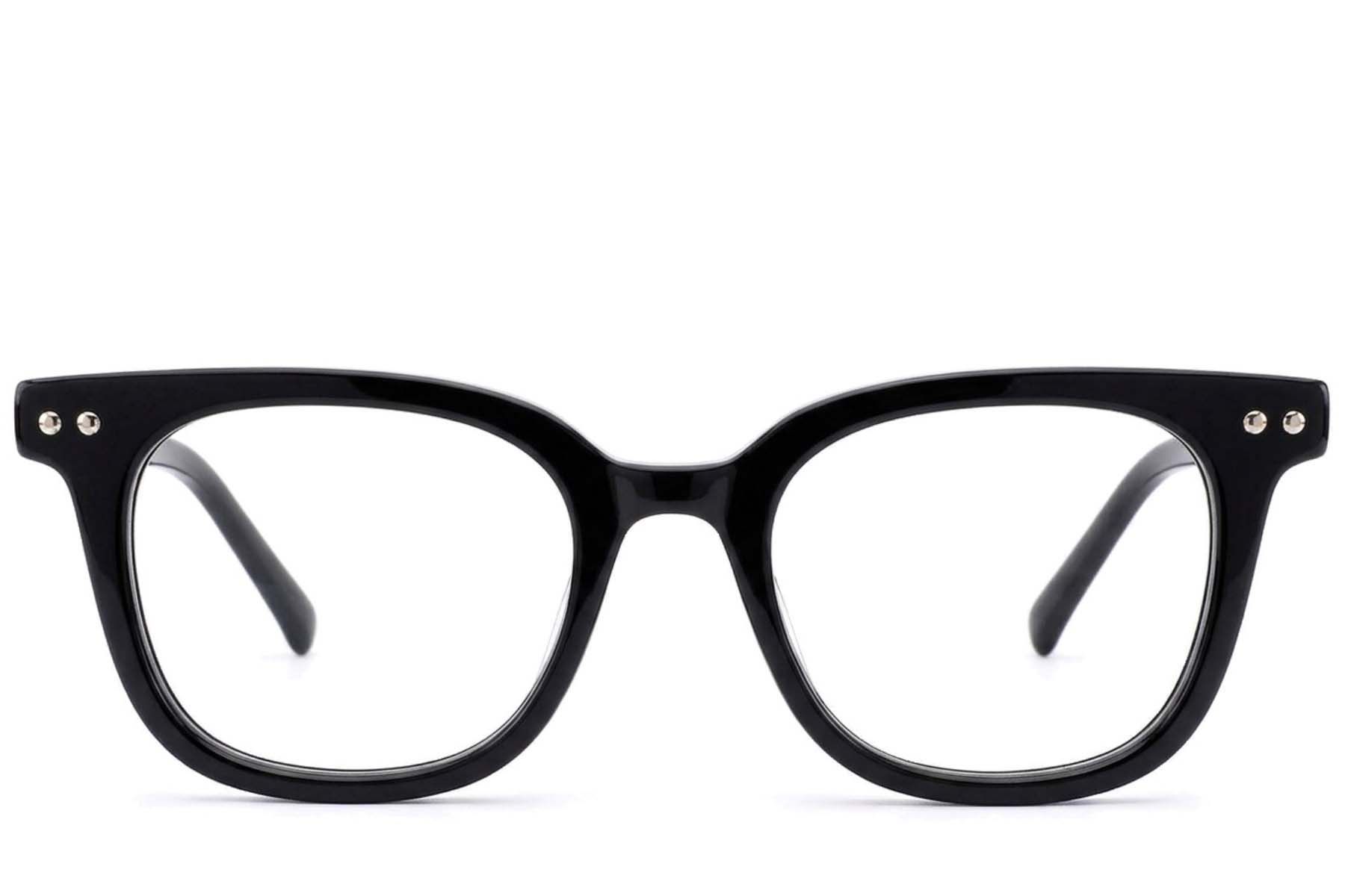 Vasos rectangulares de acetato negro #BS522-0623